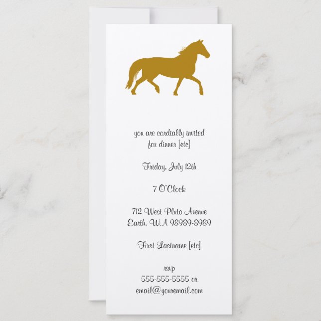 Horse (riding, equestrian) invitation (Front)