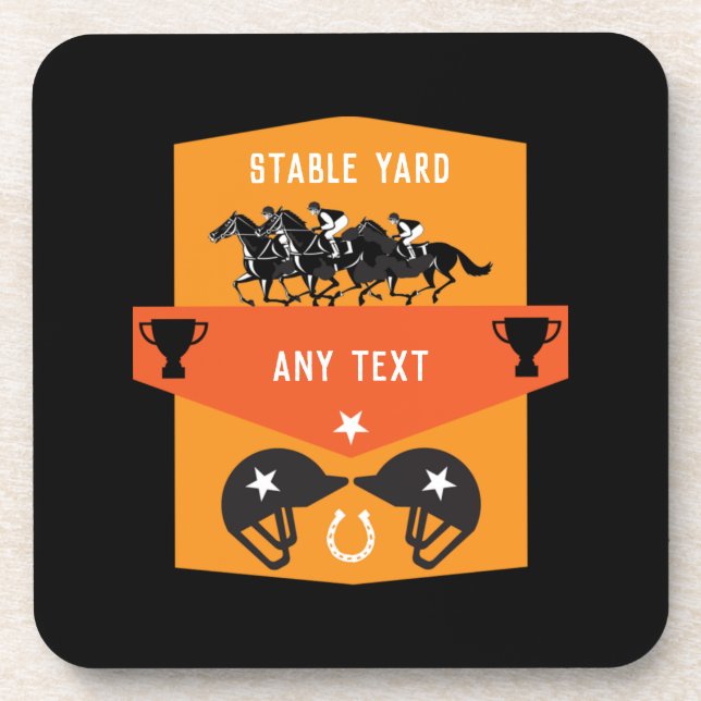 Horse riding Event Gifts Stable Yards    Hoodie Beverage Coaster (Front)