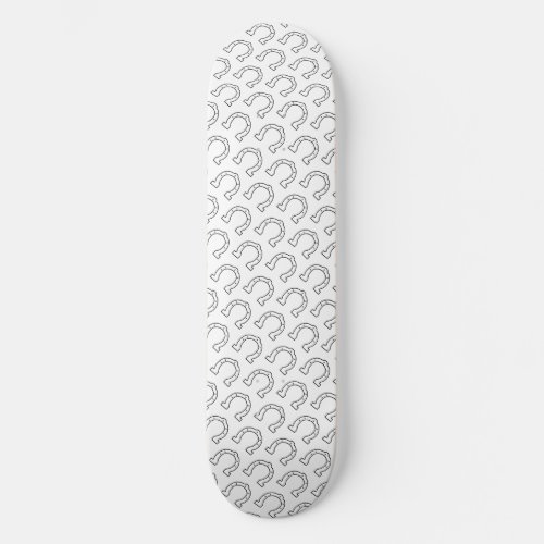 Horse Riding Gang Horseshoe Print Skateboard