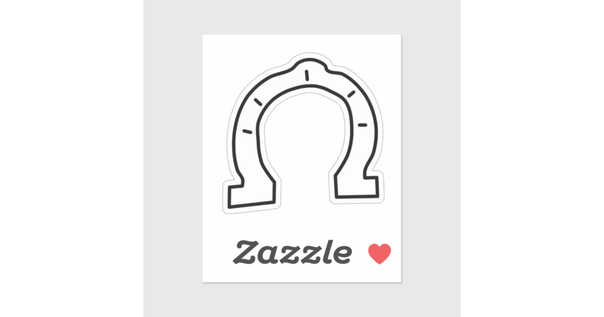 Horse Riding Gang Horseshoe Sticker Zazzle