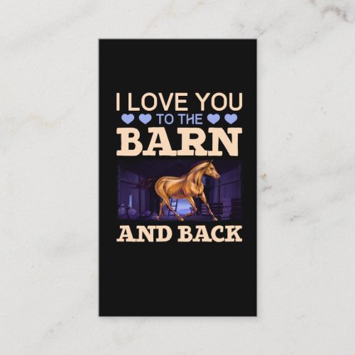 Horse Riding Girl Barn Equestrian Love Business Card