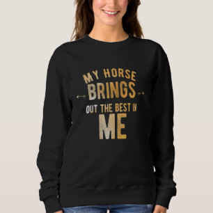 Horse Riding Girls Women Equestrian Horseback 4 Sweatshirt