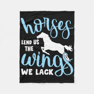Horse Riding Girls Women Equestrian Horseback Fleece Blanket