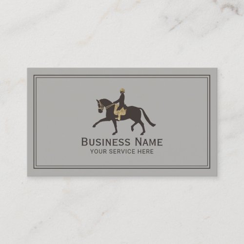 Horse Riding Gold Equestrian Professional Equine Business Card