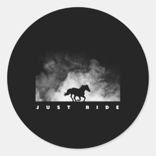 Horse Riding Horse Classic Round Sticker