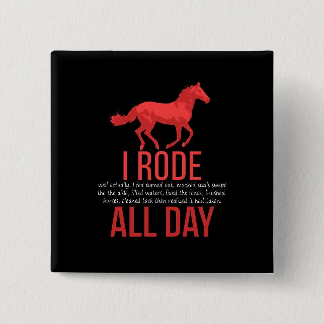 Horse Riding - Horse Ride Button (Front)