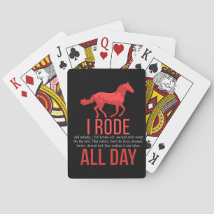 Horse Riding - Horse Ride Gift Poker Cards