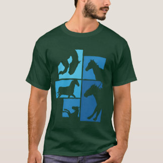 Horse Riding Horse Silhouette Horse Rider Horsebac T-Shirt