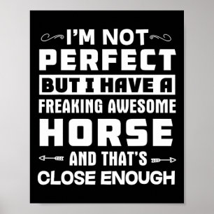 Horse Riding - Horseback Rider Funny Horse Poster