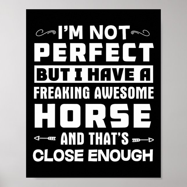 Horse Riding - Horseback Rider Funny Horse  Poster (Front)