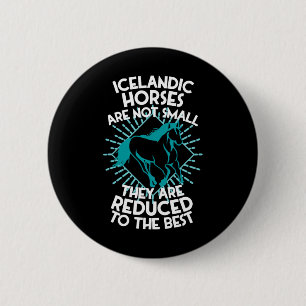 Horse Riding - Horseback Rider Horses Icelandic Ho Button