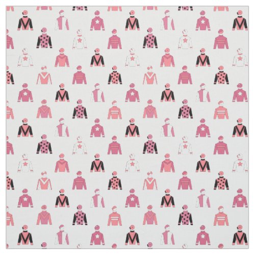 Horse Riding Jockey Silks Pink and White Patterned Fabric