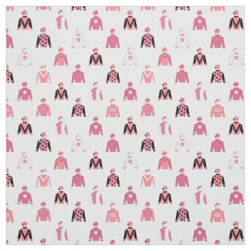 Horse Riding Jockey Silks Pink and White Patterned Fabric