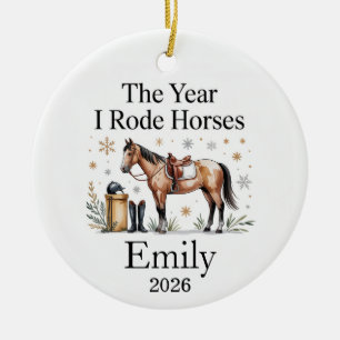 Horse Riding Lessons 2026 Christmas Ornament Girl