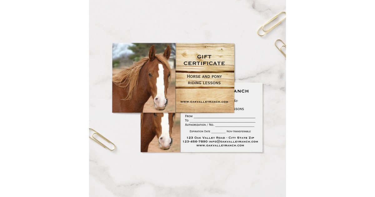 Horse Riding Lessons Gift Certificate Template Zazzle Horse Riding Lessons Gift Certificate Template Zazzle