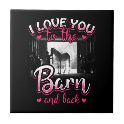 Horse Riding Love and Sport Ceramic Tile