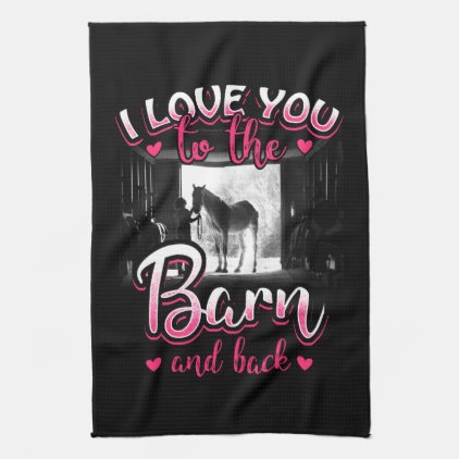 Horse Riding Love and Sport Kitchen Towel