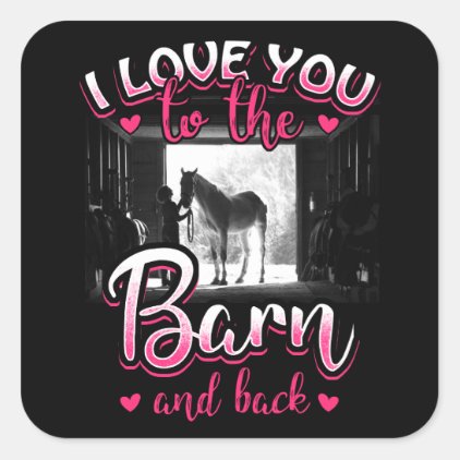 Horse Riding Love and Sport Square Sticker