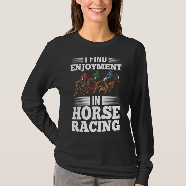 Horse Riding Outfit Horse Race Horse Track Racing  T-Shirt (Front)