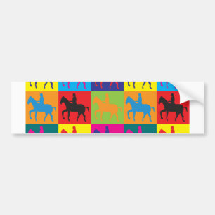 Horse Riding Pop Art Bumper Sticker