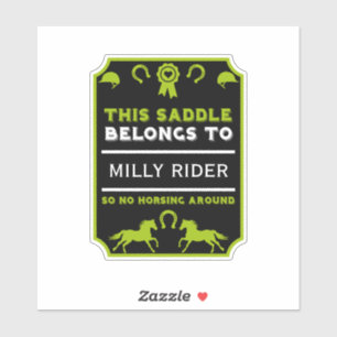 Horse Riding Saddle Sticker
