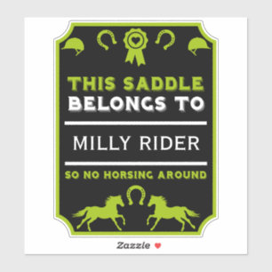 Horse Riding Saddle Sticker