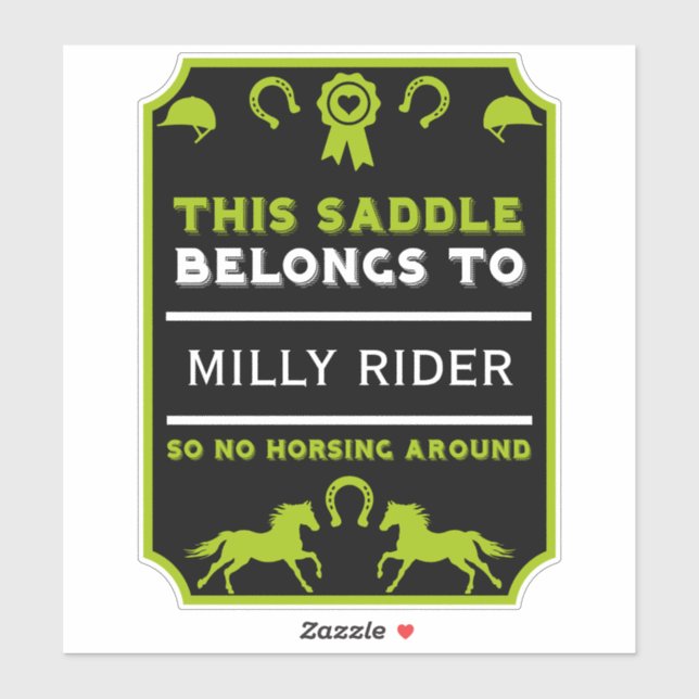Horse Riding Saddle Sticker (Sheet)
