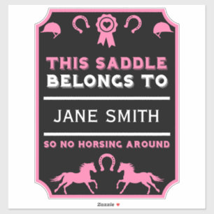 Horse Riding Saddle Sticker