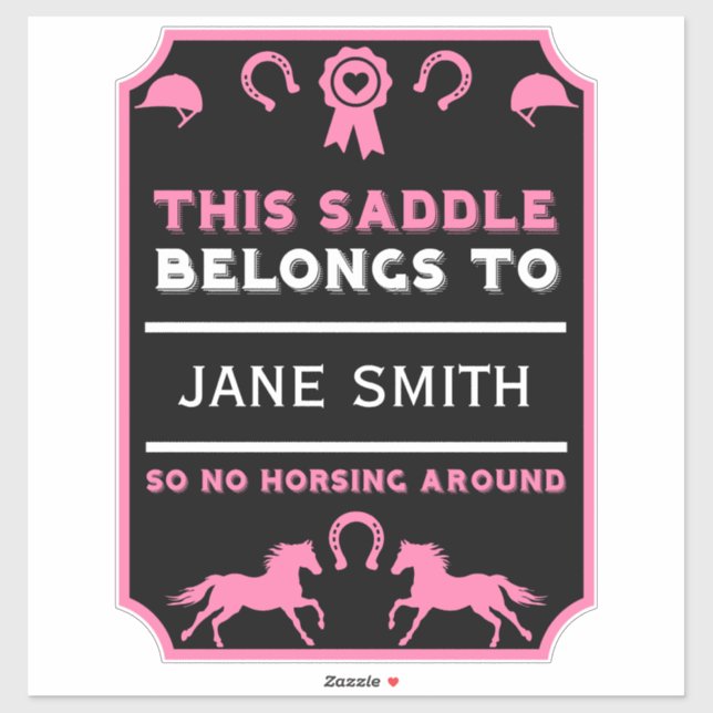 Horse Riding Saddle Sticker (Sheet)
