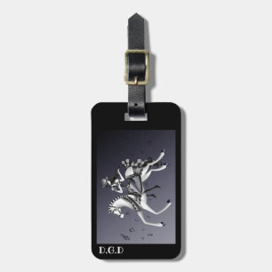 Horse Riding Showgirl Luggage Tag