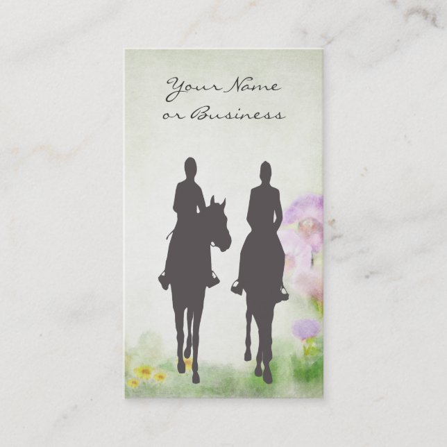 Horse Riding Stable Equestrian Business Cards (Front)