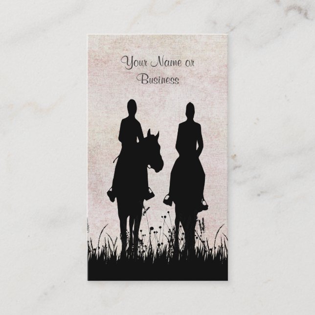 Horse Riding Stable Equestrian Business Cards (Front)