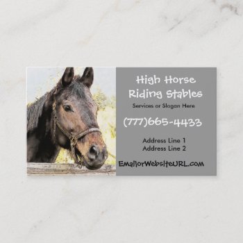 Horse Riding Stables Business Card by CountryCorner at Zazzle