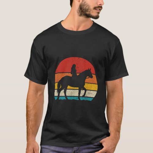 Horse Riding Vintage Retro Rider Horse Gifts For G T_Shirt