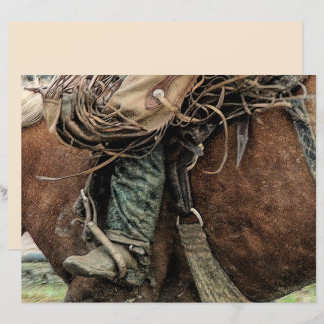 Horse Riding Western Rodeo Cowboy (Front/Back)