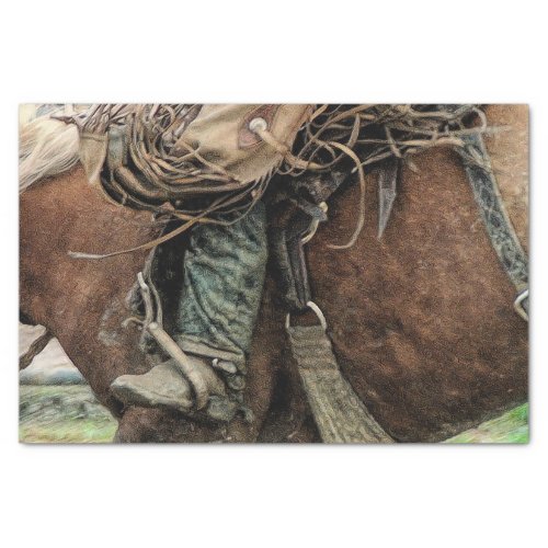 Horse Riding Western Rodeo Cowboy Tissue Paper