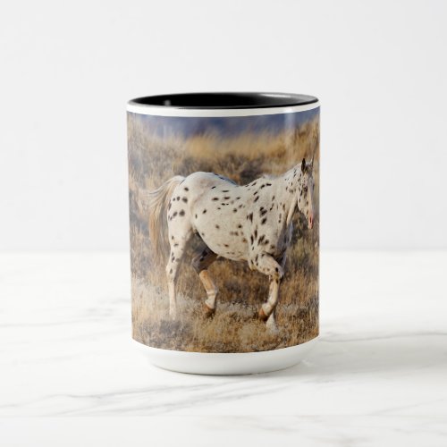 Horse Roaming the Scenic Hills of the Big Horn Mug