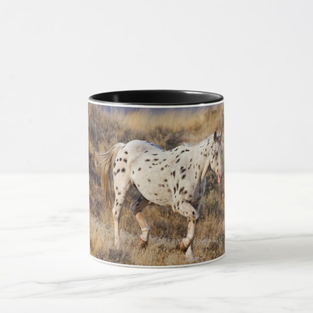 Horse Roaming the Scenic Hills of the Big Horn Mug (Center)