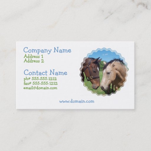 Customizable Horse Romance Business Card