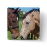 Horse Romance Square Pin