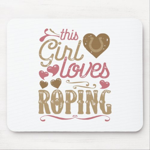Horse Roping Show Jumping Horses Mouse Pad
