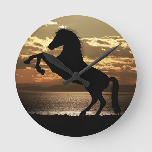 horse round clock (Front)
