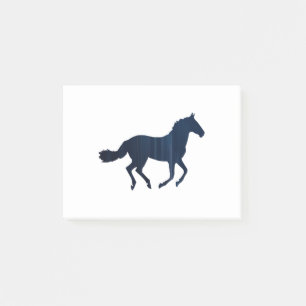 Horse - Running - Dark Blue Post-it Notes