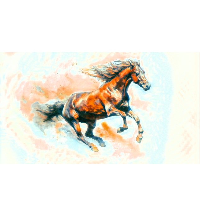 Horse Running Free Watercolor Beverage Coaster (Creator Uploaded)