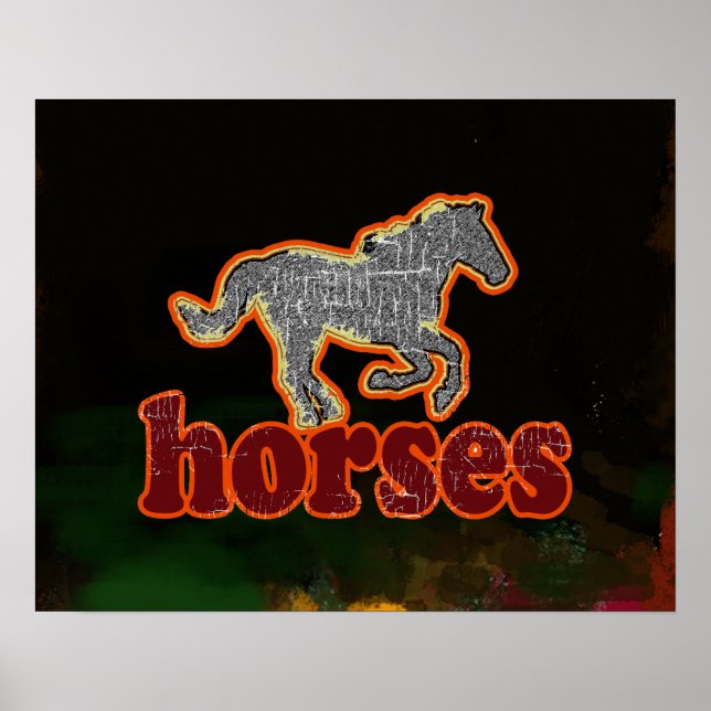 horse running - horses poster (Front)