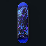 Horse Running In Moonlight Starry Night Skateboard<br><div class="desc">Neon Blue Horse Running At Moonlight Starry Night Magic Animal Drawing - Choose / Add Your Unique Text / Color - Make Your Special Gift - Resize and move or remove and add elements / image with customization tool ! - Drawing and Design by MIGNED. You can also transfer my...</div>