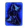 Horse Running Magnet Blue Starry Night