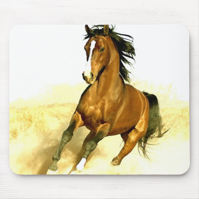 Horse Running Mouse Pad (Front)
