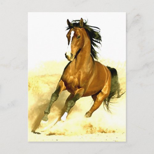 Horse Running Postcard