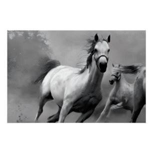 Horse Running Poster